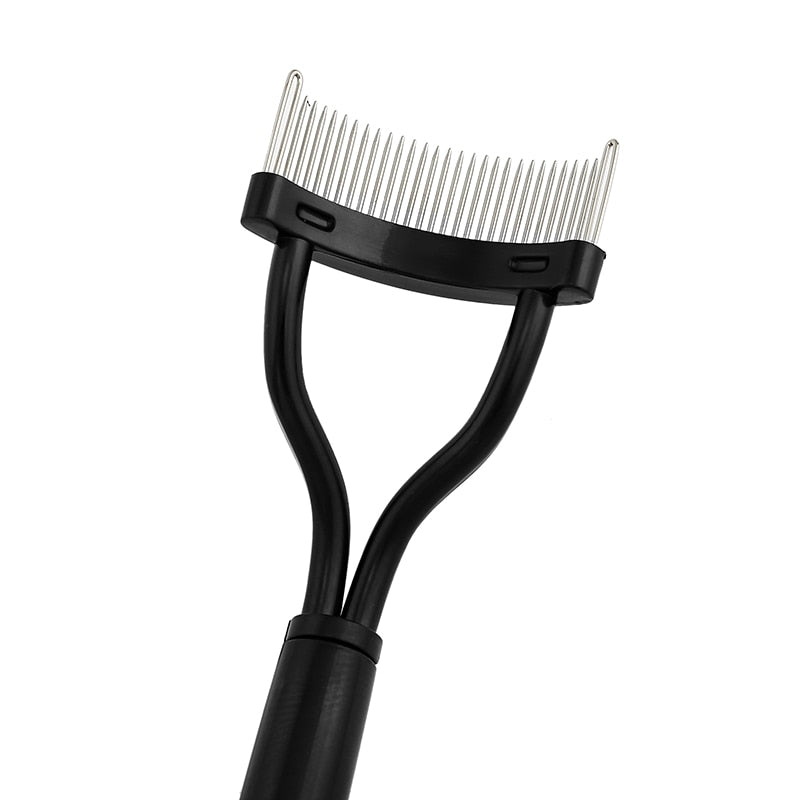 2021 Eyelash Curler Beauty Makeup Lash Separator Foldable Metal Eyelash Brush Comb Mascara Curl Beauty Makeup Cosmetic Tool